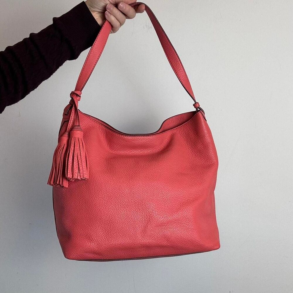Tory Burch Coral Leather Shoulder Bag - Picture 2 of 5